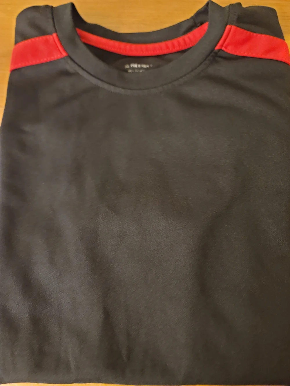 Athletic Works Black and Red Kids Athletic Tee
